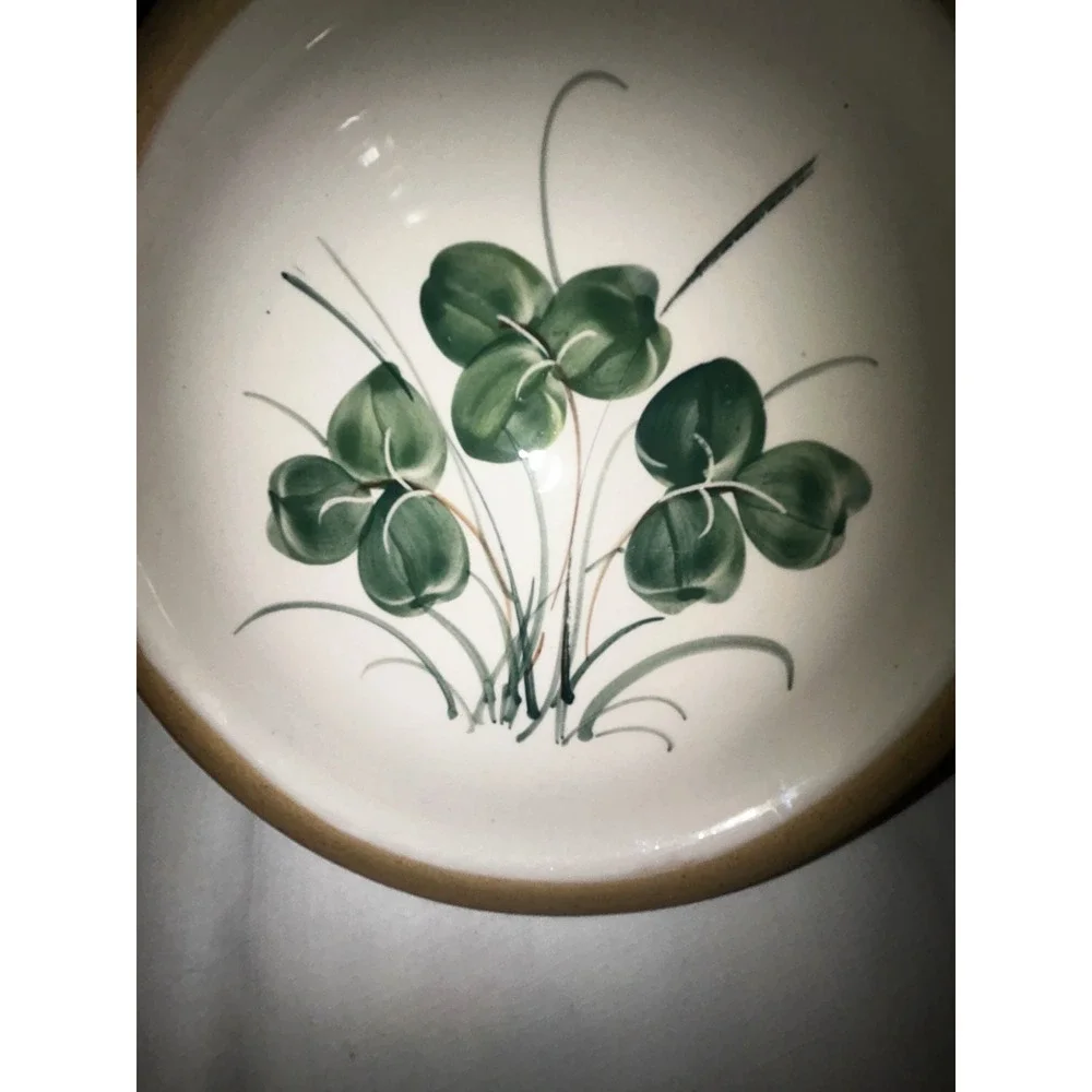O'Neill Bunratty Hand Painted Shamrock Pottery Plate 6.5